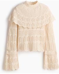 H&M - Cape-Shirt im Spitzenlook - Lyst