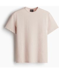 H&M - Structuurgebreid T-shirt - Lyst