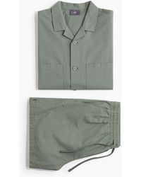 H&M - Schlafanzug aus Seersucker - Lyst