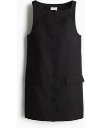 H&M - Kleid mit Karree-Ausschnitt - Lyst