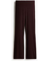 H&M - Flared Broek Van Tricot - Lyst