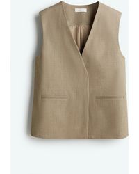 H&M - Gilet Met Split - Lyst