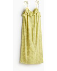 H&M - Trägerkleid mit Volantbesatz - Lyst