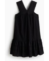 H&M - Robe brodée en coton - Lyst