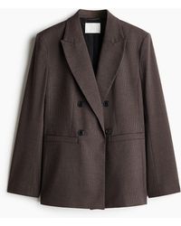 H&M - Double-breasted Blazer Zonder Sluiting - Lyst