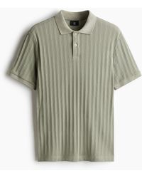 H&M - Poloshirt Van Structuurtricot - Lyst