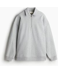 H&M - Sport-Sweatshirt mit Kragen - Lyst
