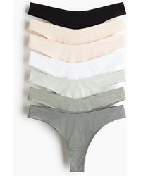 H&M - Set Van 7 Katoenen Slips - Lyst
