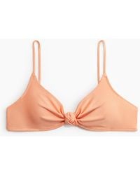 H&M - Padded Bikinitop Met Geknoopt Detail - Lyst