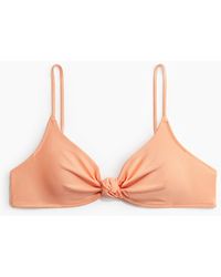 H&M - Haut De Maillot Paddé Avec Détail Noué - Lyst