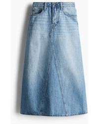H&M - Jeansjupe in A-Linie - Lyst
