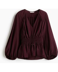 H&M - Gesmokte Bluse - Lyst