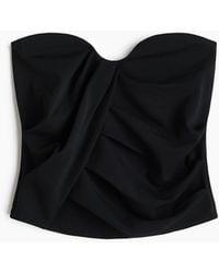 H&M - Drapiertes Bandeau-Top aus Interlockjersey - Lyst
