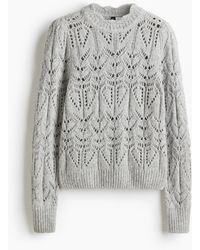 H&M - Ajourgebreide Trui - Lyst