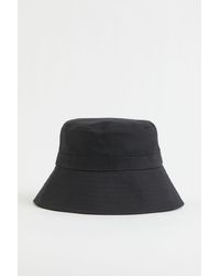 H&M Bucket Hat mit breiter Krempe - Schwarz