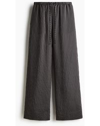 H&M - Weite Hose mit Kordelzug - Lyst