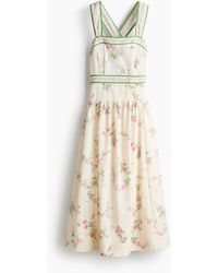 H&M - Kleid mit Bindedetail - Lyst