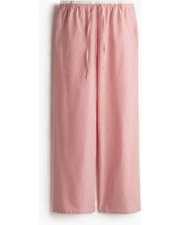 H&M - Popeline Broek Met Dubbele Tailleband - Lyst