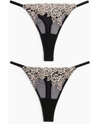 H&M - Lot de 2 strings Tanga en dentelle - Lyst