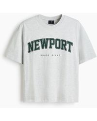 H&M - Bedrucktes T-Shirt in Loose Fit - Lyst
