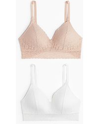 H&M - MAMA 2er-Pack Wattierte Still-BHs aus Spitze - Lyst