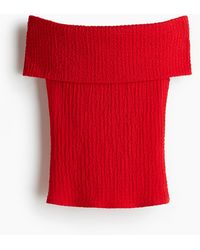 H&M - Off-Shoulder-Shirt - Lyst