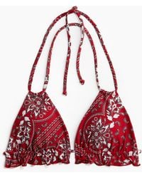 H&M - Wattiertes Triangel-Bikinitop - Lyst