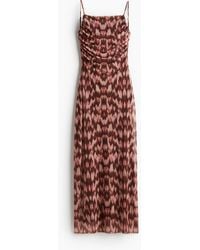 H&M - Drapiertes Trägerkleid aus Mesh - Lyst