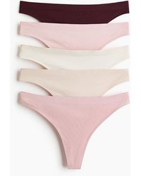 H&M - Set Van 5 Seamless Slips - Lyst