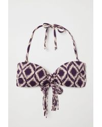 H&M Bandeau-Bikinitop - Lila
