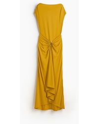 H&M - Drapiertes Kleid mit U-Boot-Ausschnitt - Lyst