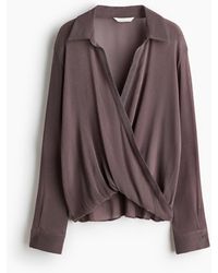 H&M - Overslagblouse - Lyst