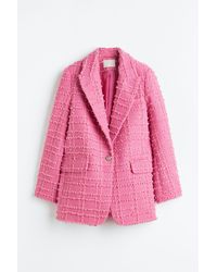 H&M Blazer aus Strukturstoff - Pink