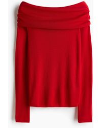 H&M - Schulterfreier Pullover - Lyst