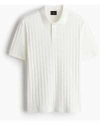 H&M - Poloshirt Van Structuurtricot - Lyst