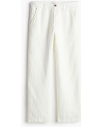 H&M - Hose aus Leinen in Relaxed Fit - Lyst