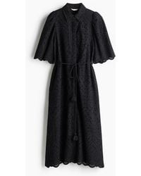 H&M - Blusenkleid mit Broderie Anglaise - Lyst