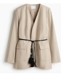 H&M - Oversized Blazer Met Strikceintuur - Lyst