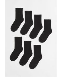 H&M 7er-Pack Socken - Schwarz