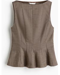 H&M - Peplumtop - Lyst