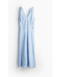 H&M - Kleid aus Leinenmix mit Bindeträgern - Lyst