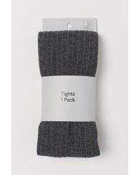 H&M Ribbed Tights - Gray