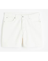 H&M - H & M+ Curvy Fit Bermuda High Denim Shorts - Lyst