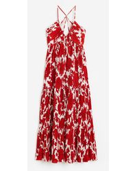 H&M Pleated Maxi Dress - Red