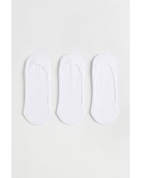 H&M 3-pack No-show Socks - White