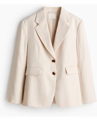 H&M - Single-breasted Twill Blazer - Lyst