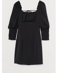 H&M Back-laced Dress - Black