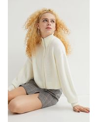 H&M Zip-up Sweater - White