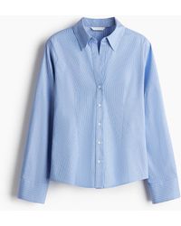 H&M - Bluse aus Stretch-Baumwolle - Lyst