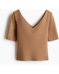 H&M - Shirt mit V-Ausschnitt - Lyst